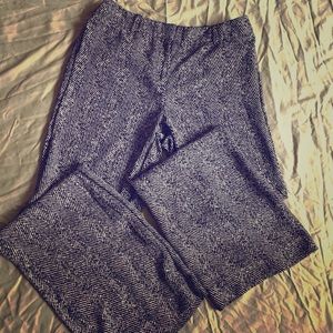 WHBM Herringbone Crepe Wide Legged Pants