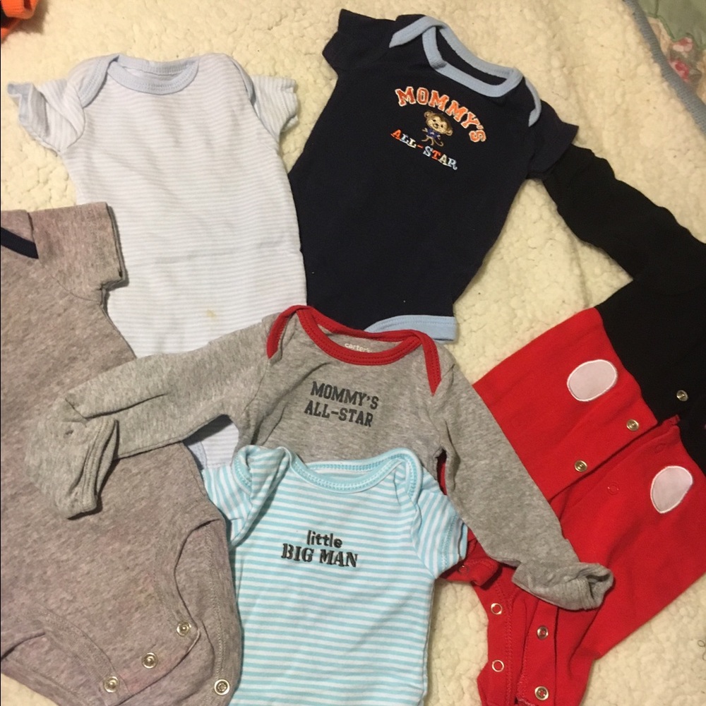 6 baby boy onesies
