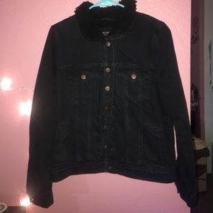 Black denim jacket