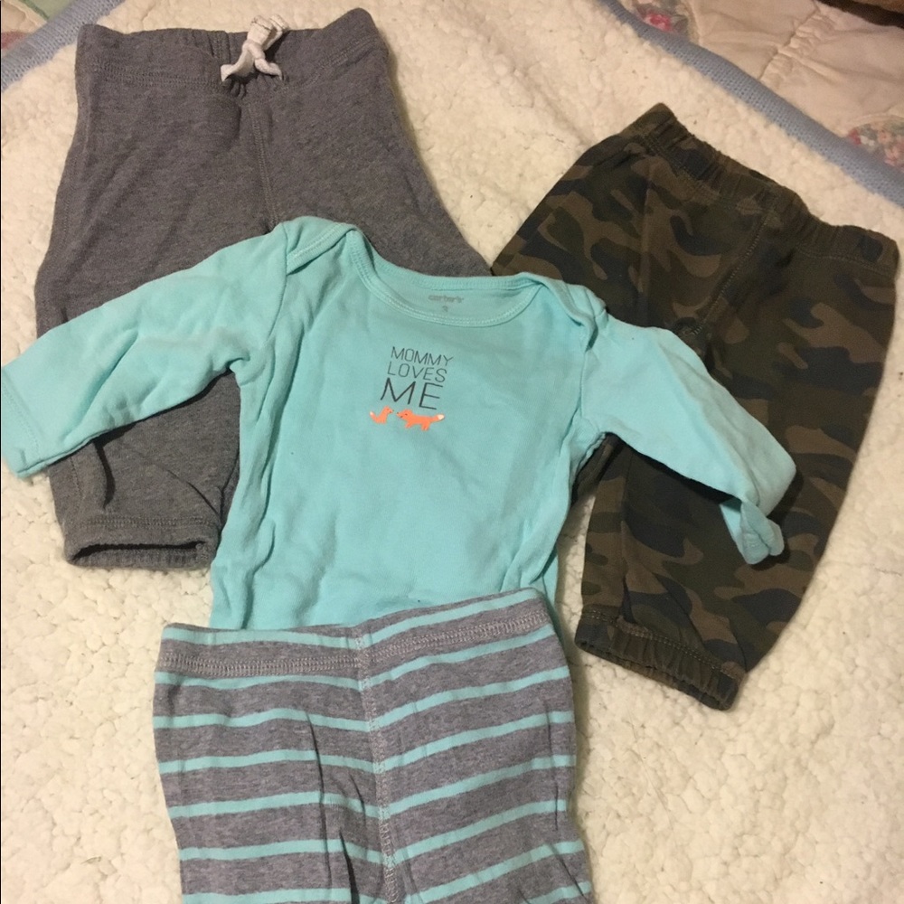 A two piece outfit with 2 pants.