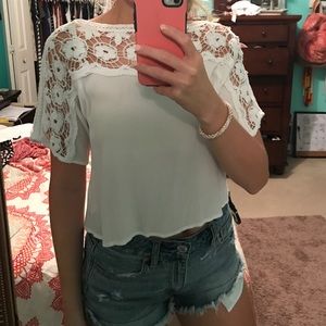 White lace top