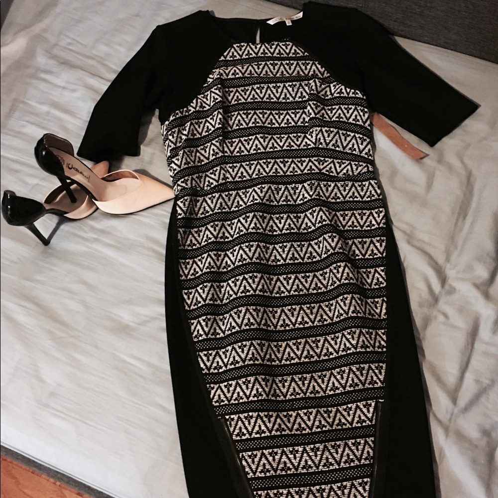 Rachel Roy Mixed Media Sheath Dress