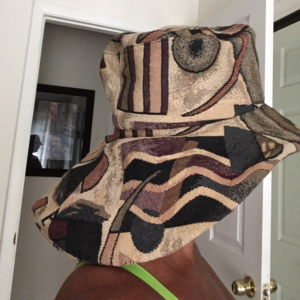 Hand made sou-wester made of Tapestry