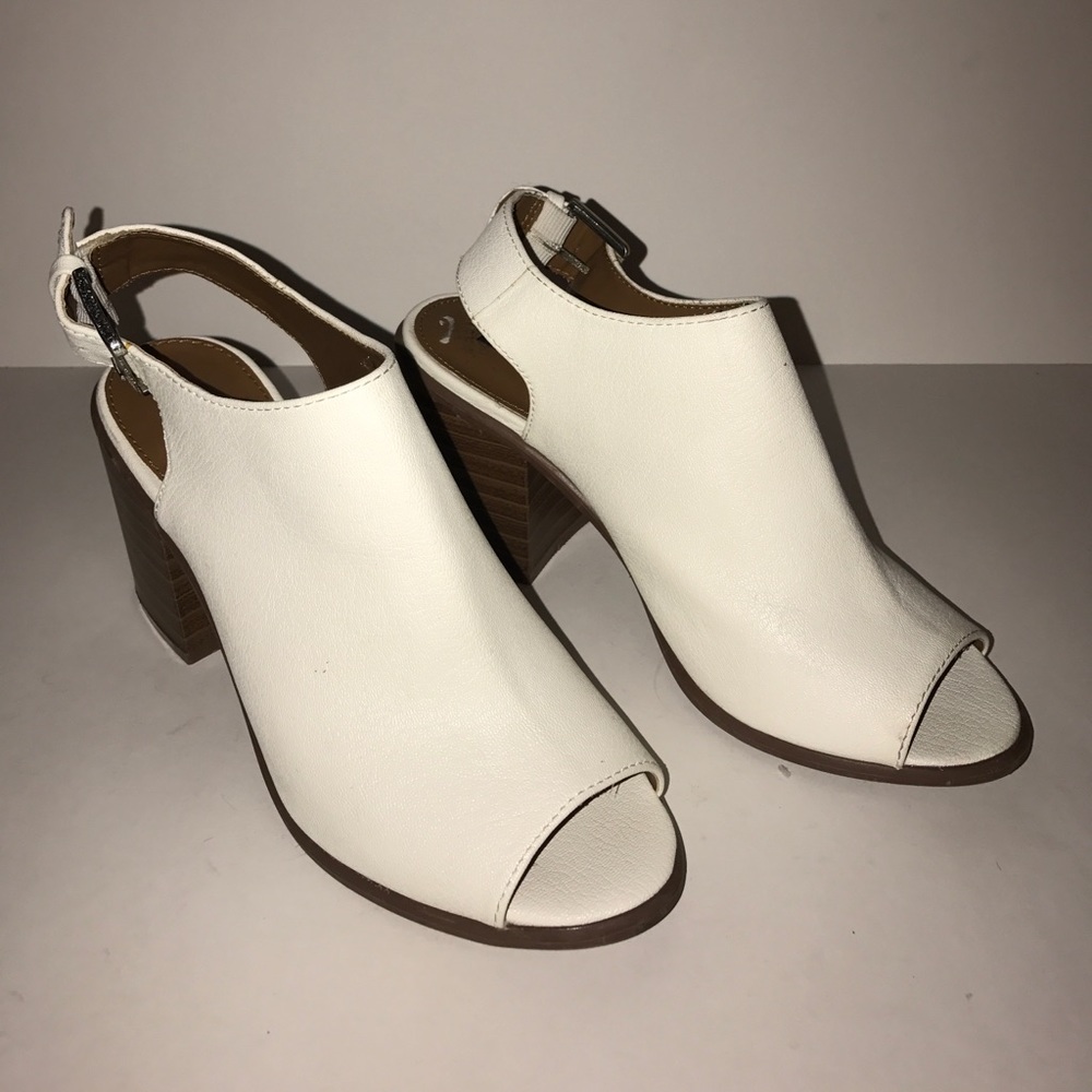 White Slingback Heels