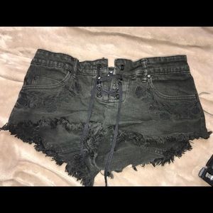 Black Lace Up Billabong Shorts