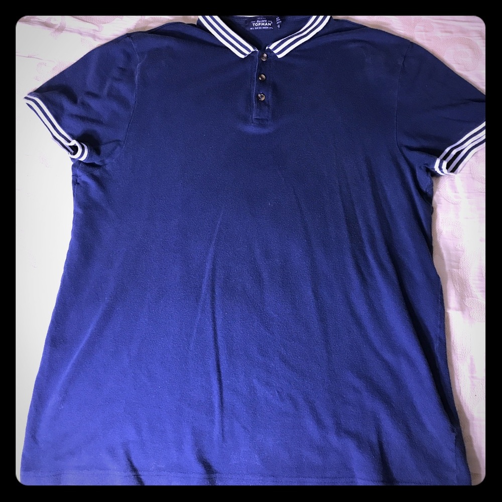Topman Navy Blue Polo