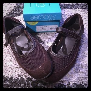 NWT brown slip ons