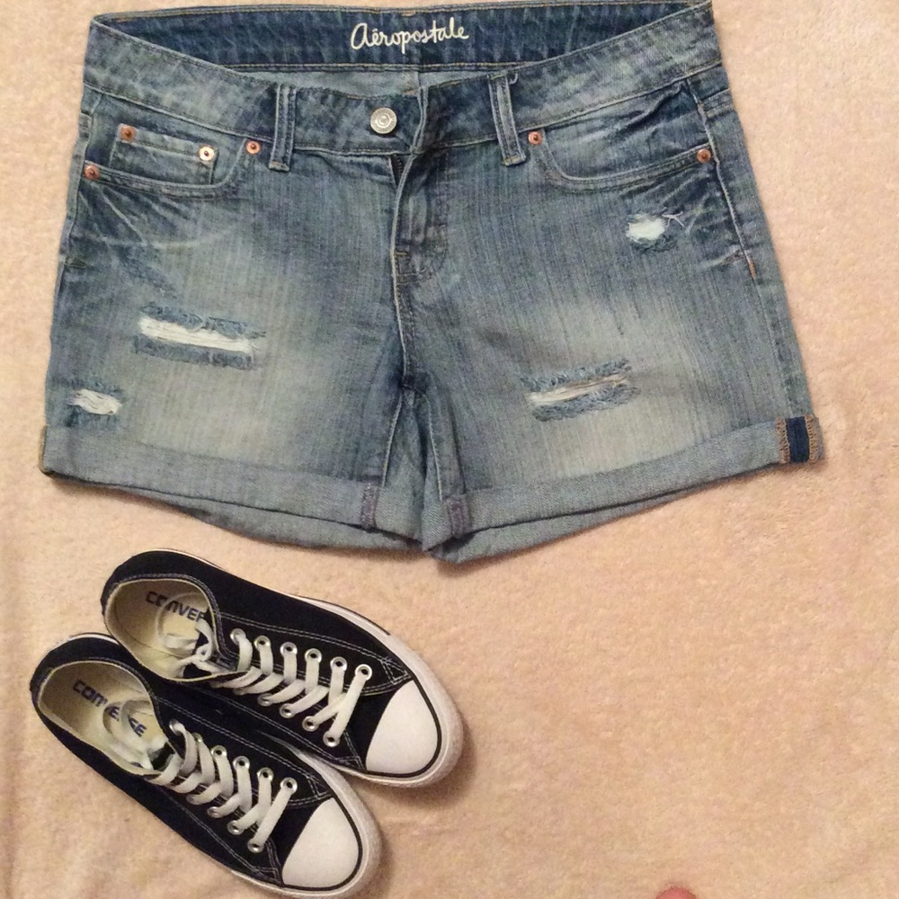 💥Free jeans💥Ripped denim shorts