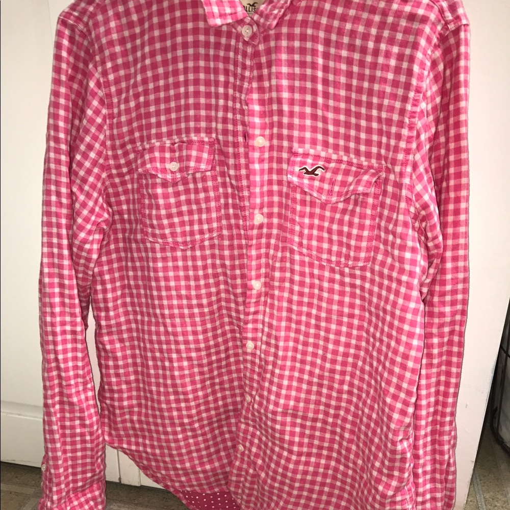 Pink Hollister Flannel
