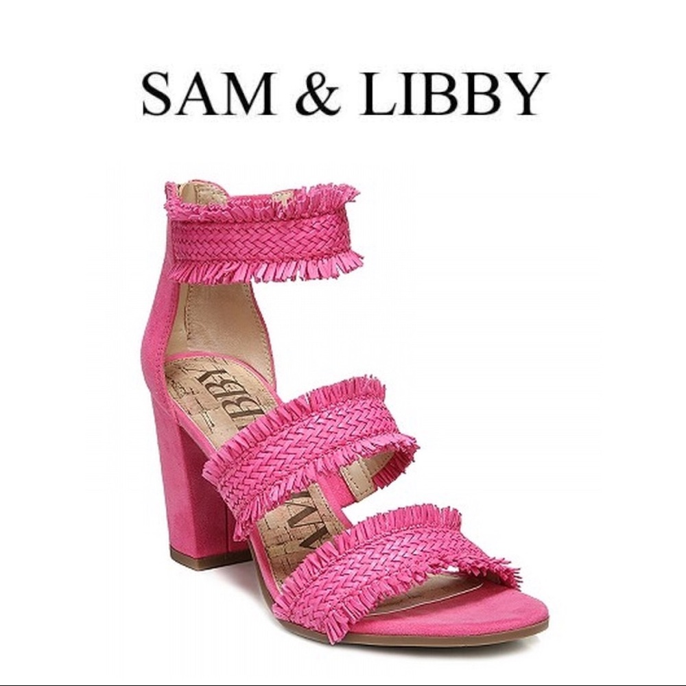 Sam & Libby Esther Block Heel Sandals, Size 8