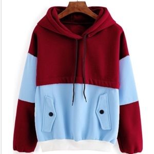 ROMWE Color Block Hoodie