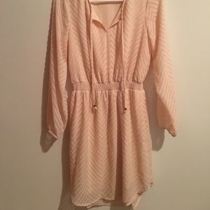 Soft Pink Long Sleeve Dress