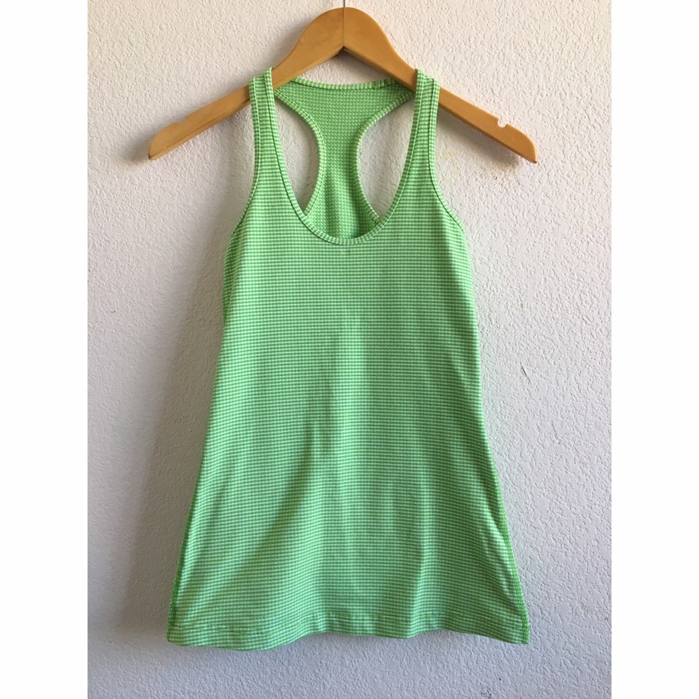 Lululemon Cool Racerback Tank Top Gingham Frond