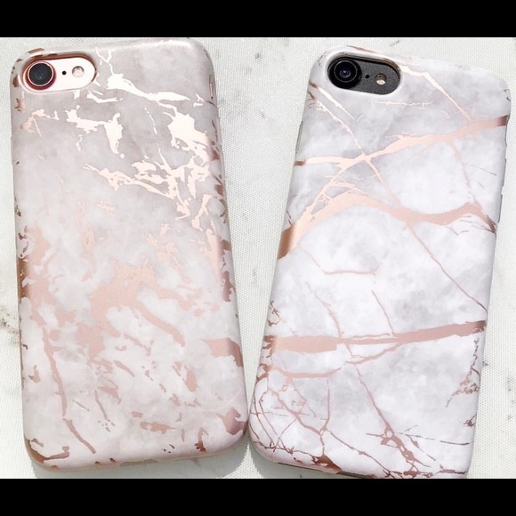 White & Rose Chrome Marble iPhone 6 case - Picture 2 of 4