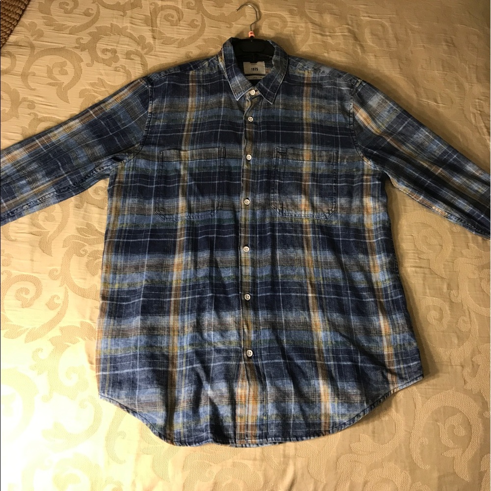 Zara Blue Button Up Flannel