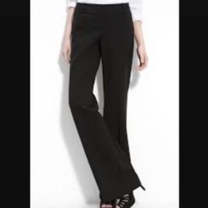 Halogen black slick wide leg pants