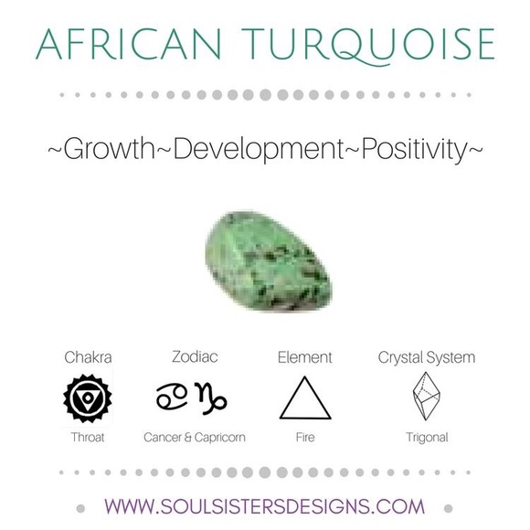 Handmade OM Natural African Turquoise Bracelet - Picture 3 of 3