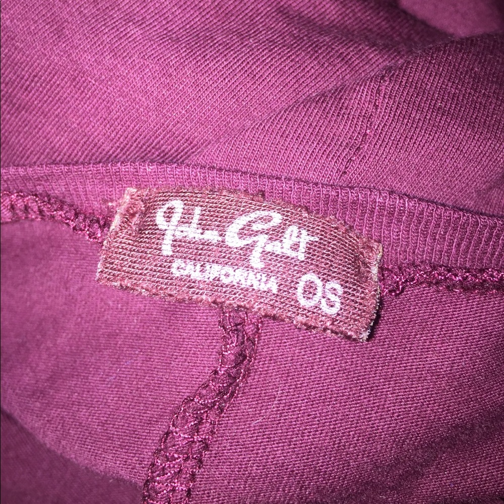 ❌SOLD brandy melville burgundy v neck tee