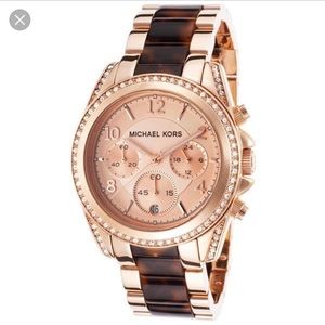 Tortoise and rose gold Michael Kors watch