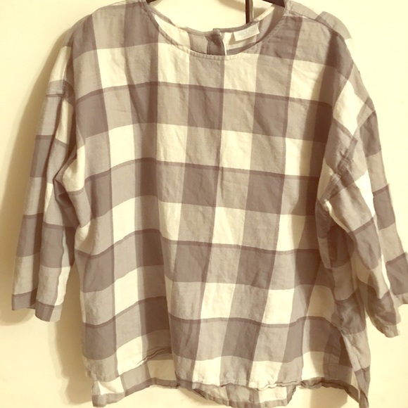 Picnic Plaid flowy tshirt - Picture 1 of 3