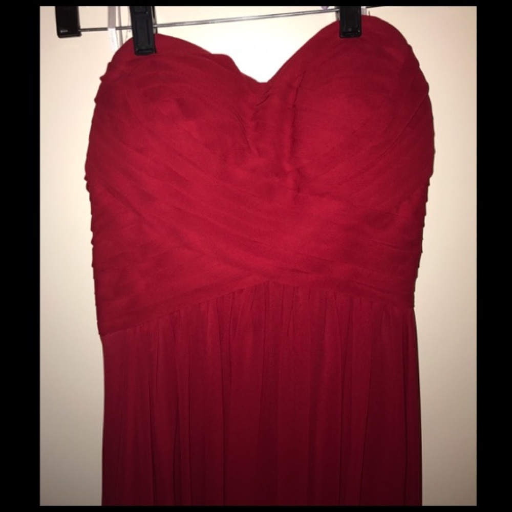 Red sweetheart top bridesmaid dress