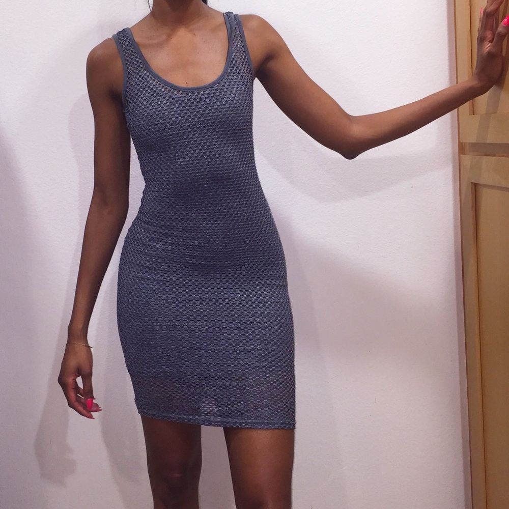Topshop Fishnet Tank Dress
