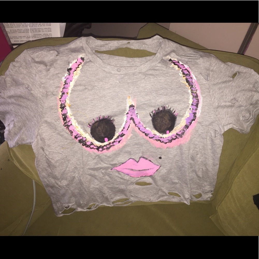 Hand Painted Destroyed TShirt