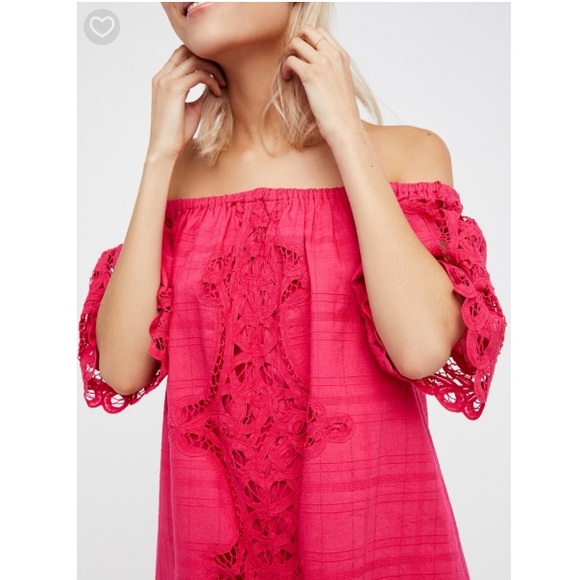 Free People Battenburg Off-The-Shoulder Mini Dress - Picture 3 of 4