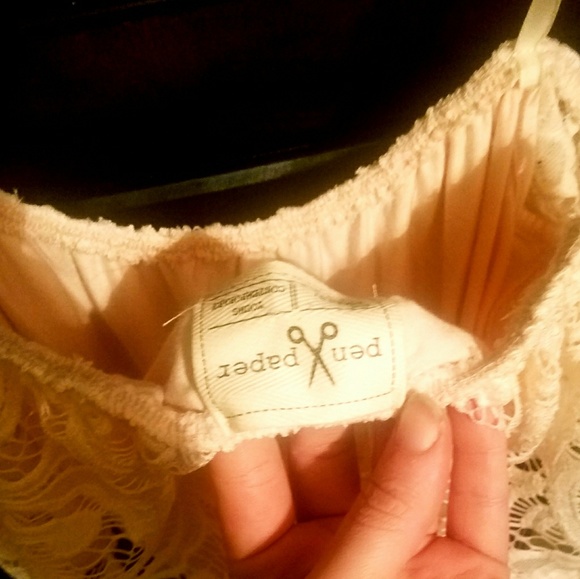 Pen Paper Nordstrom Off-the-Shoulder Pink BodySuit - Picture 3 of 5