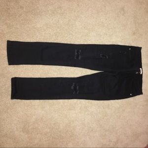 Black skinny ripped jeans