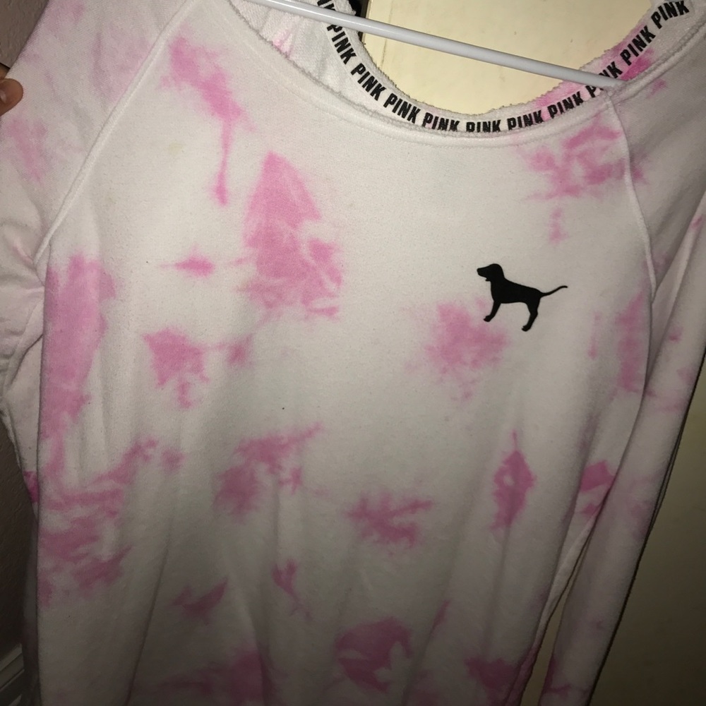 VICTORIA'S SECRET PINK TIE DYE OFF THE SHOULDER