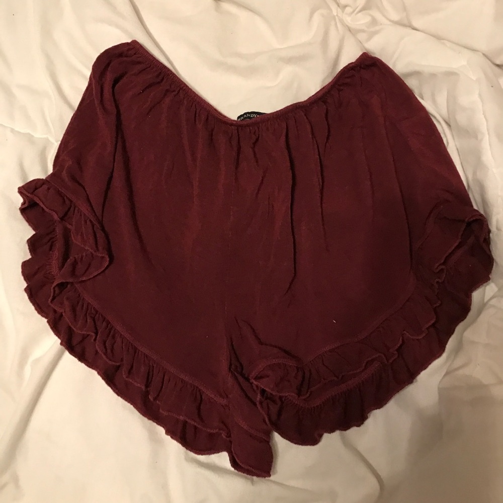 brandy shorts maroon