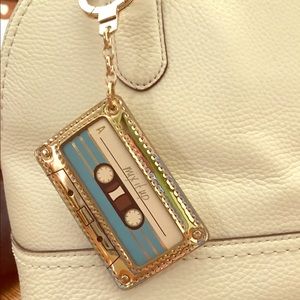 Kate Spade Mix Tape key fob bag charm