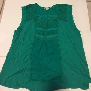 Meadow Rue Green Cotton Blouse