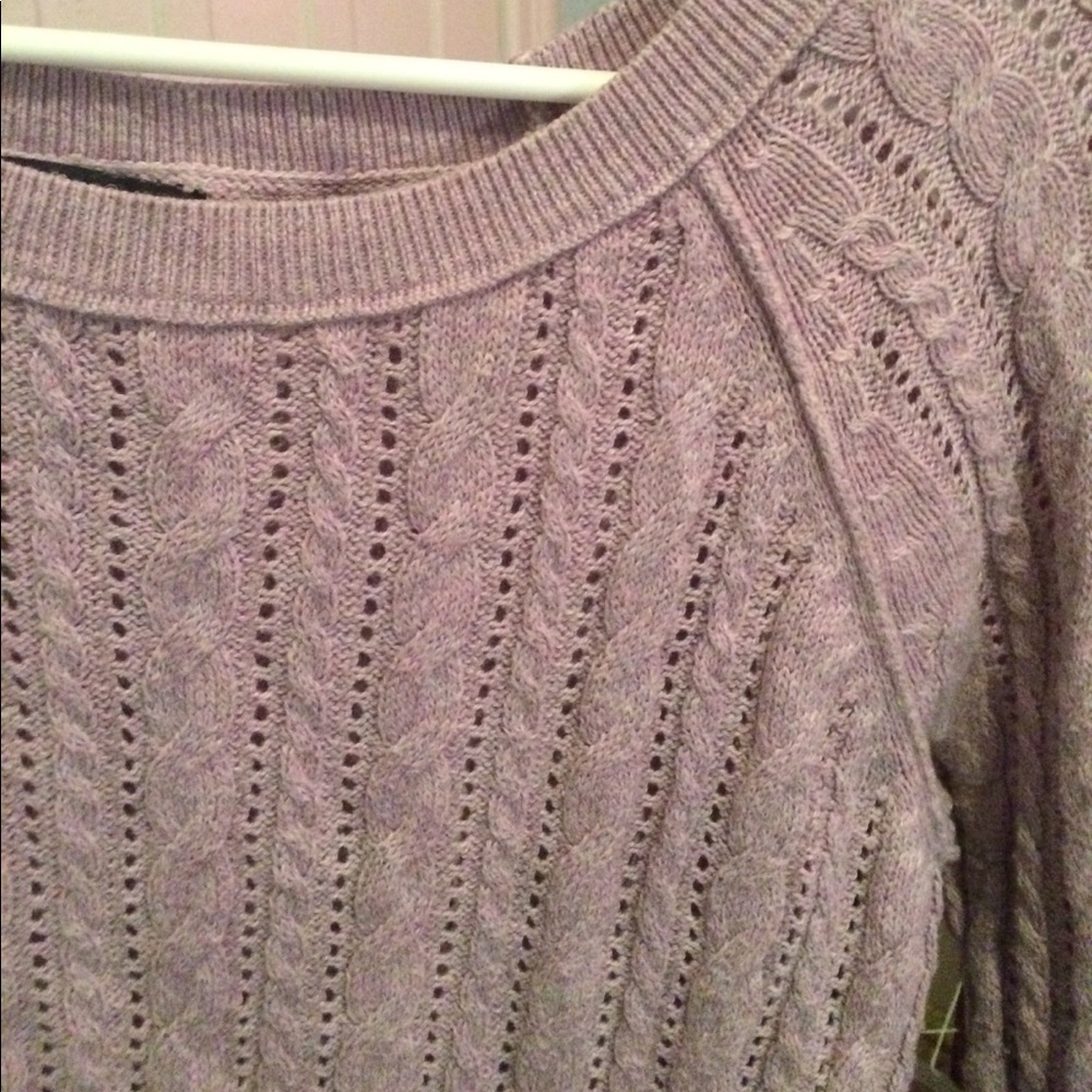 American eagle cable knit 3/4 sleeve sweater