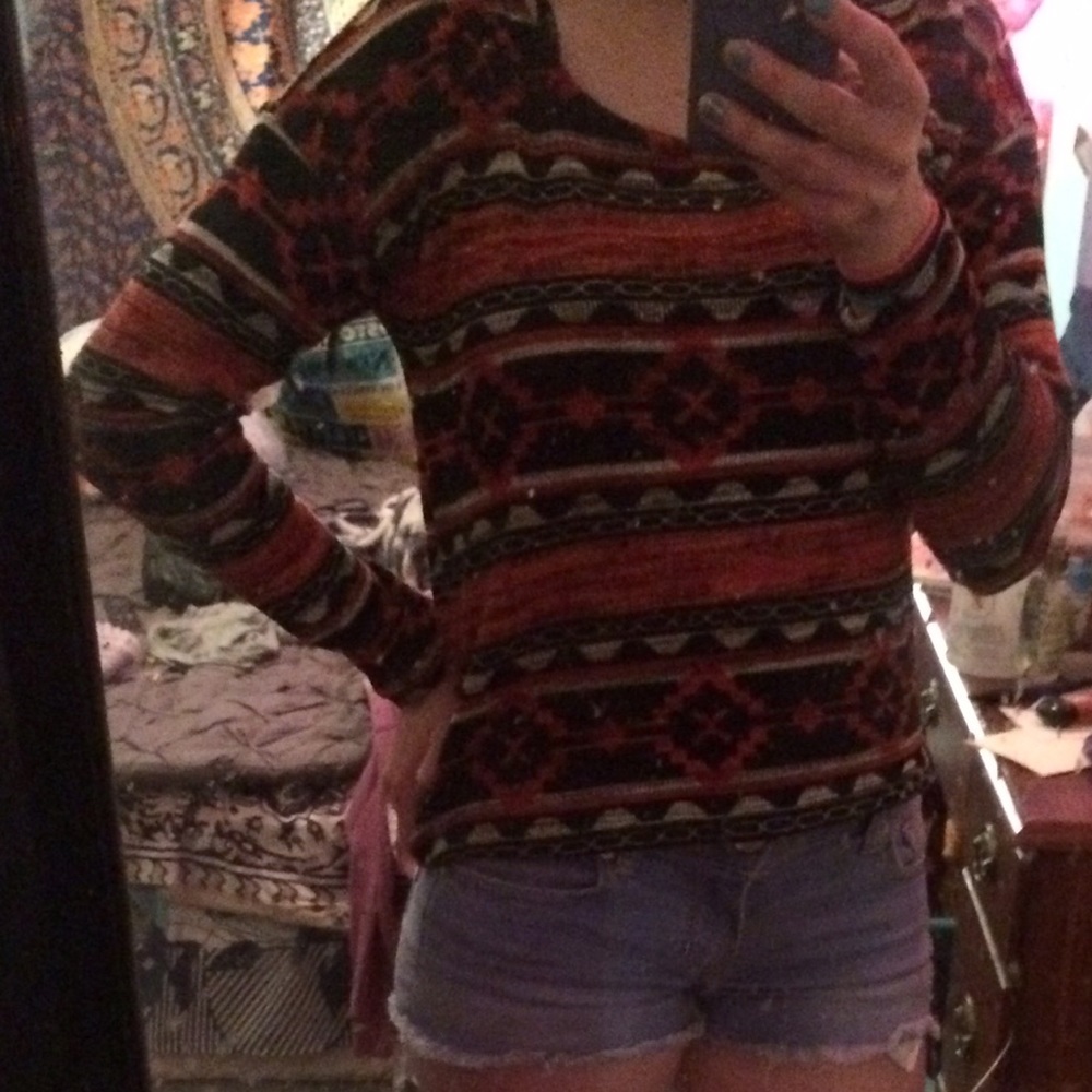 Tribal print forever 21 top