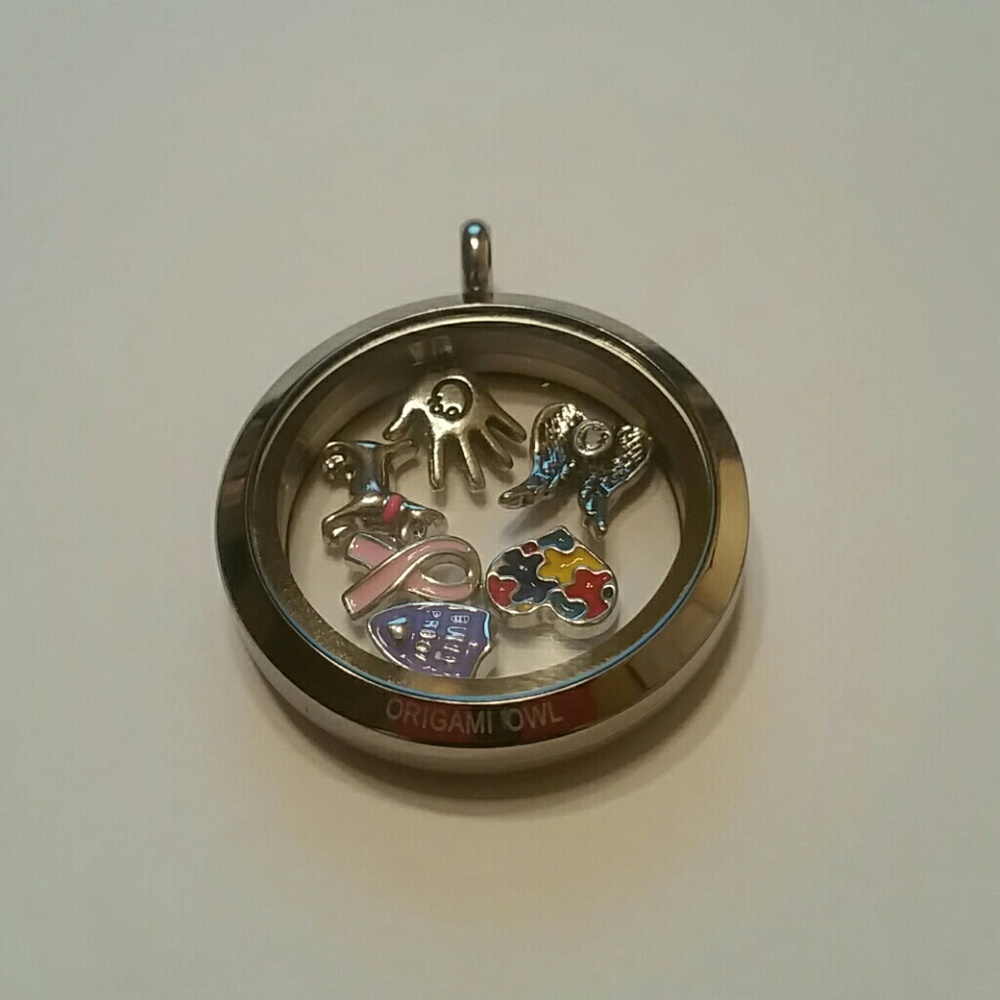 Origami Owl with Charms Authentic
