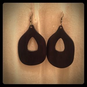 Ebony wood earrings