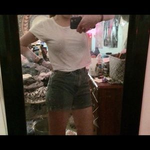Calvin Klein high waisted denim shorts