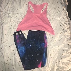 Cropped tank top and joggers