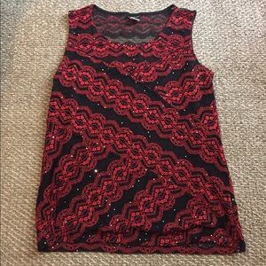 Black and red tank top