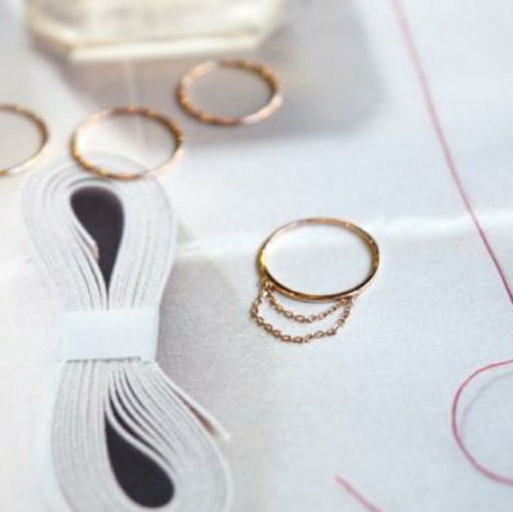 10K Pink Gold Chain Ring :)