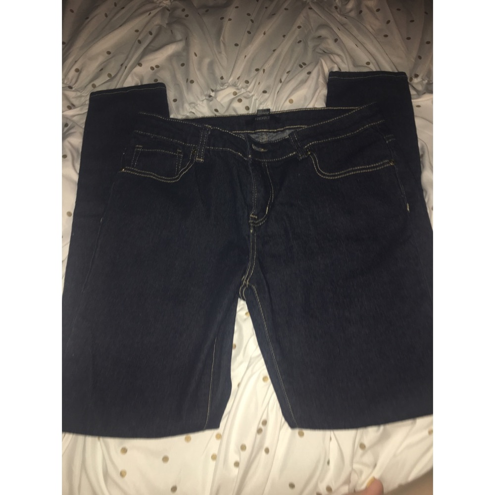Dark blue jeans