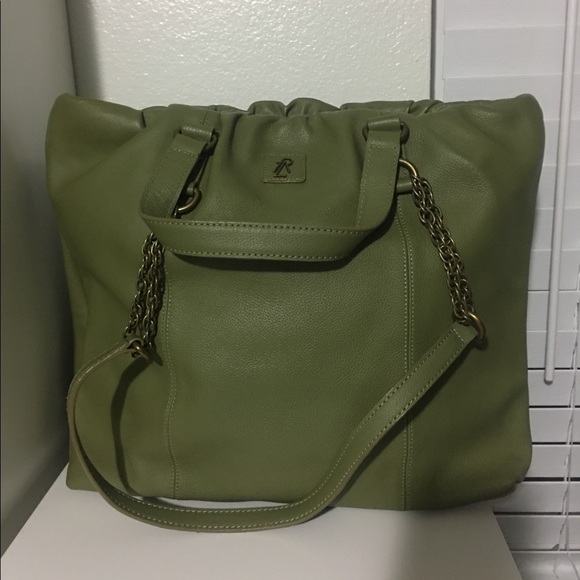 New large Rachel Zoe green olive handbag - Picture 3 of 8