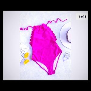 Women's PINK one piece Swimsuit SZ S/M