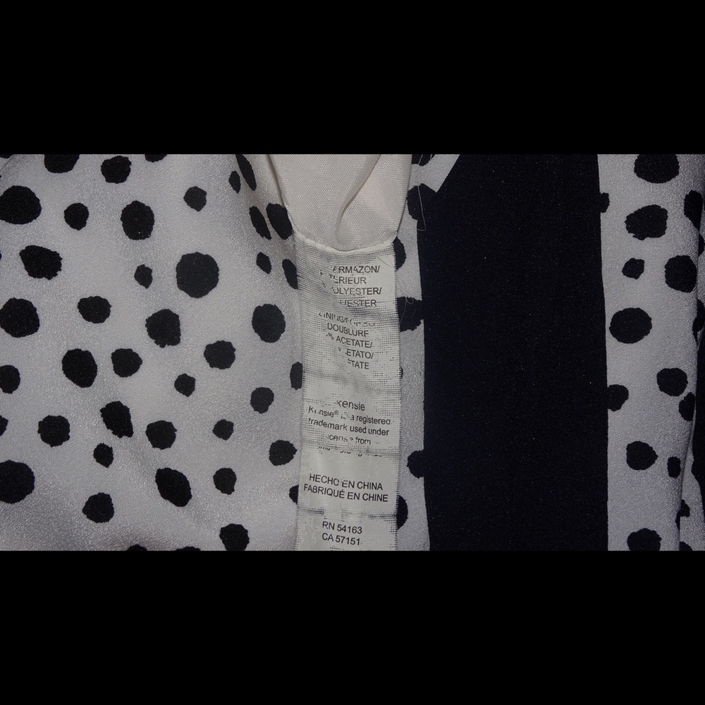 Lord & Taylor Black and White Polka A-Line Dress - Picture 6 of 8