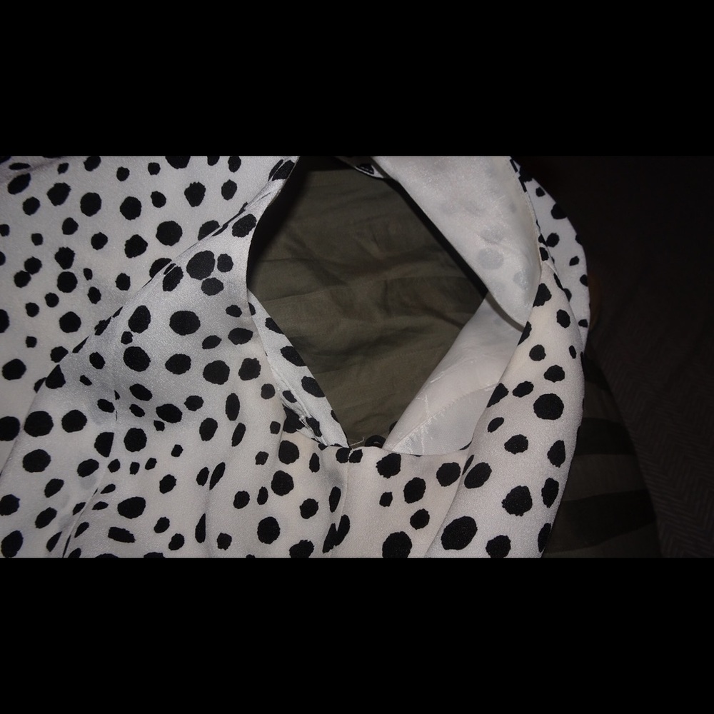 Lord & Taylor Black and White Polka A-Line Dress - Picture 8 of 8