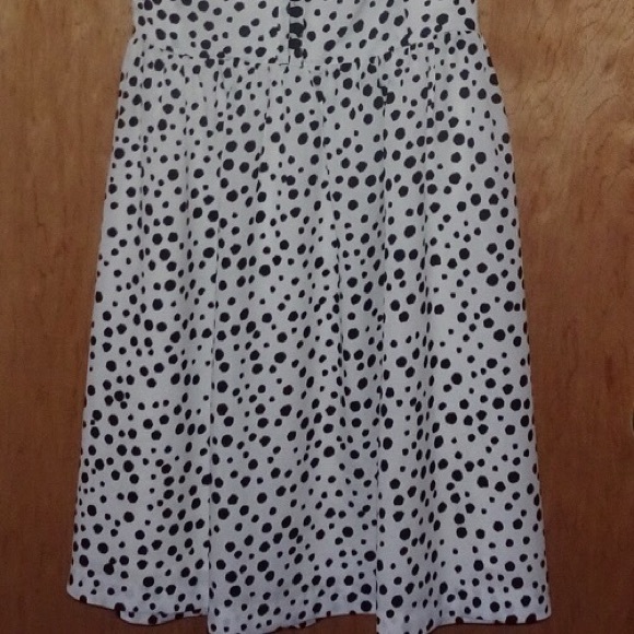 Lord & Taylor Black and White Polka A-Line Dress - Picture 2 of 8