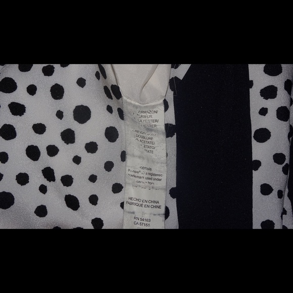 Lord & Taylor Black and White Polka A-Line Dress - Picture 6 of 8