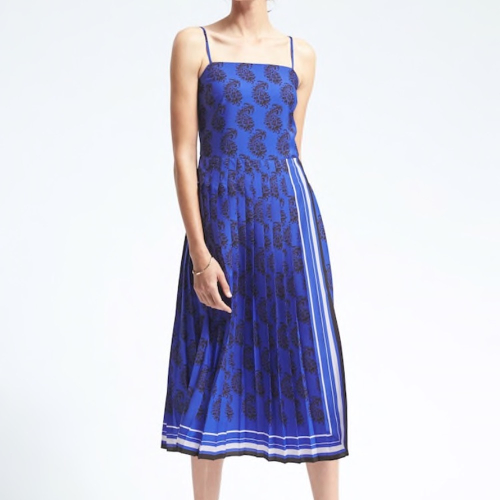 NWT banana republic pleated dress size 14